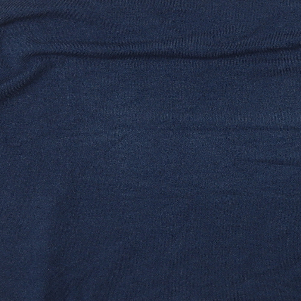 Morley Mens Blue V-Neck Acrylic Pullover Jumper Size M