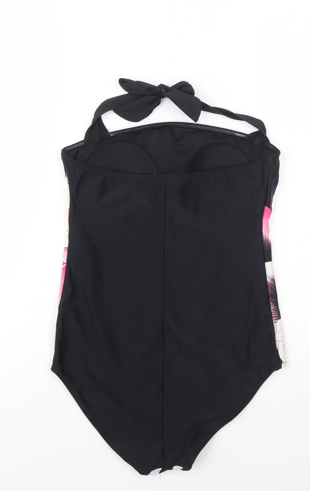 Dunnes Stores Womens Black Floral Polyamide One Piece Size 12