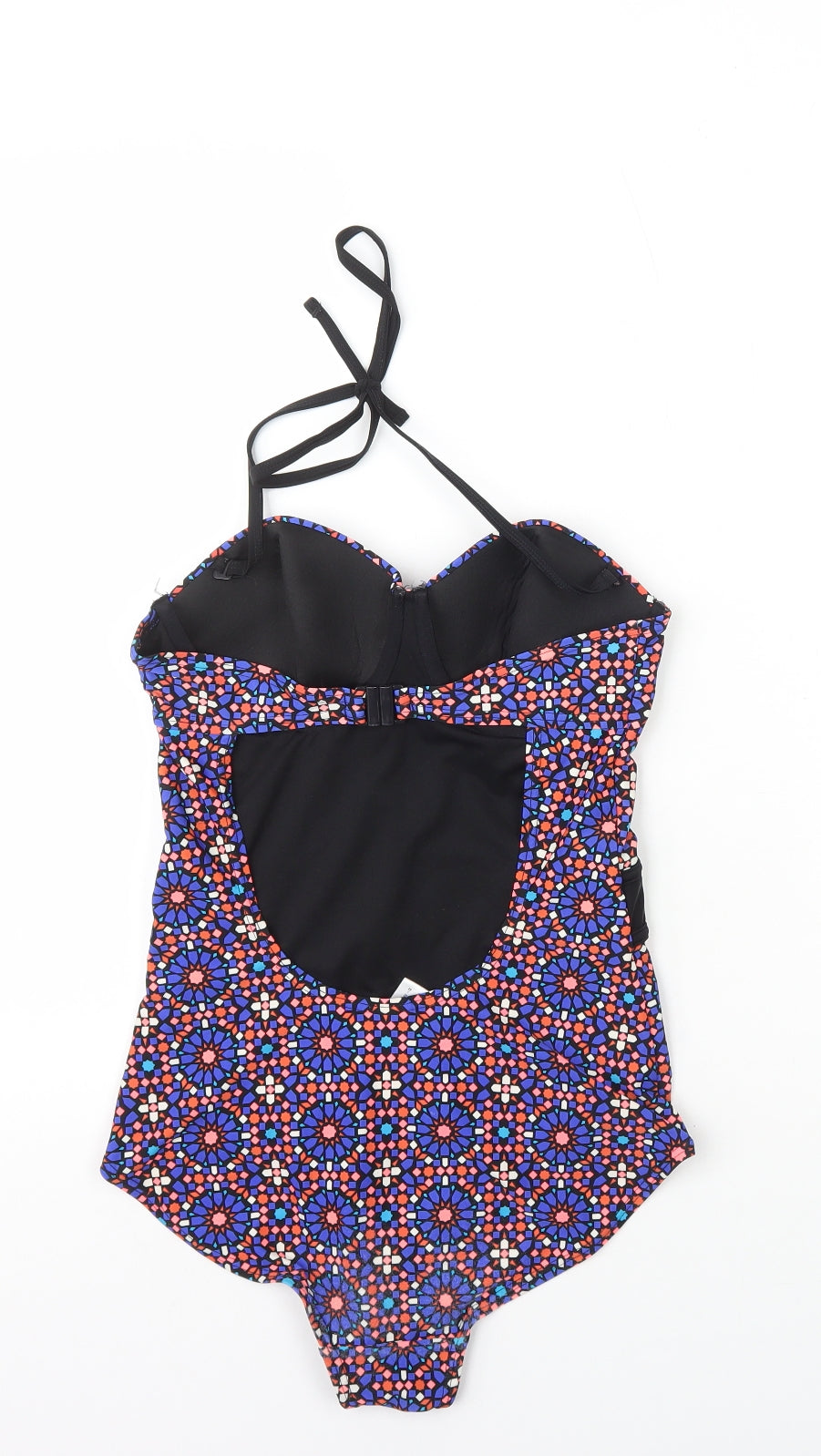 Primark Womens Multicoloured Geometric Polyamide One Piece Size 12