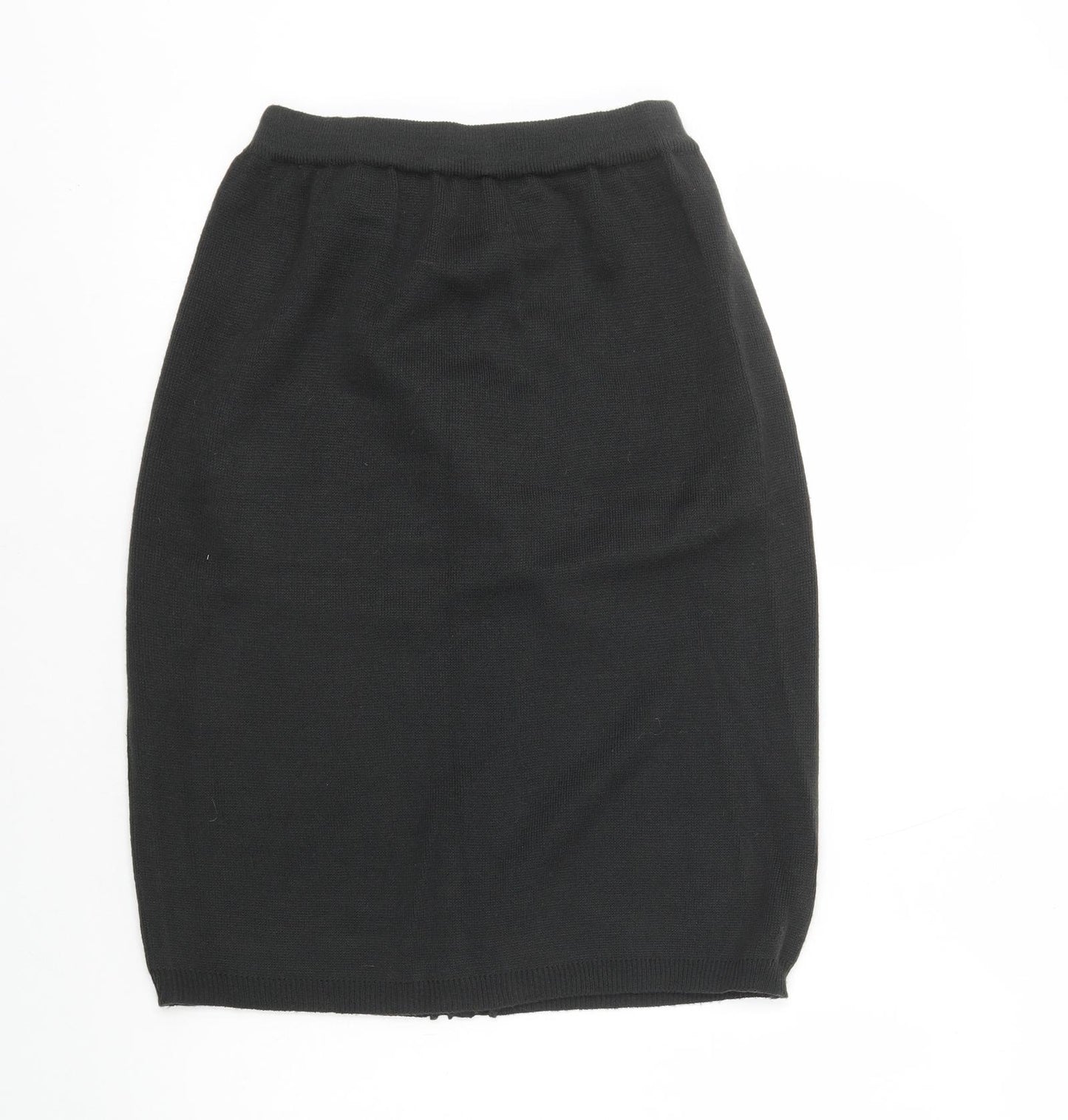 Link Fashion Womens Black Acrylic Straight & Pencil Skirt Size M - Buttons on Back