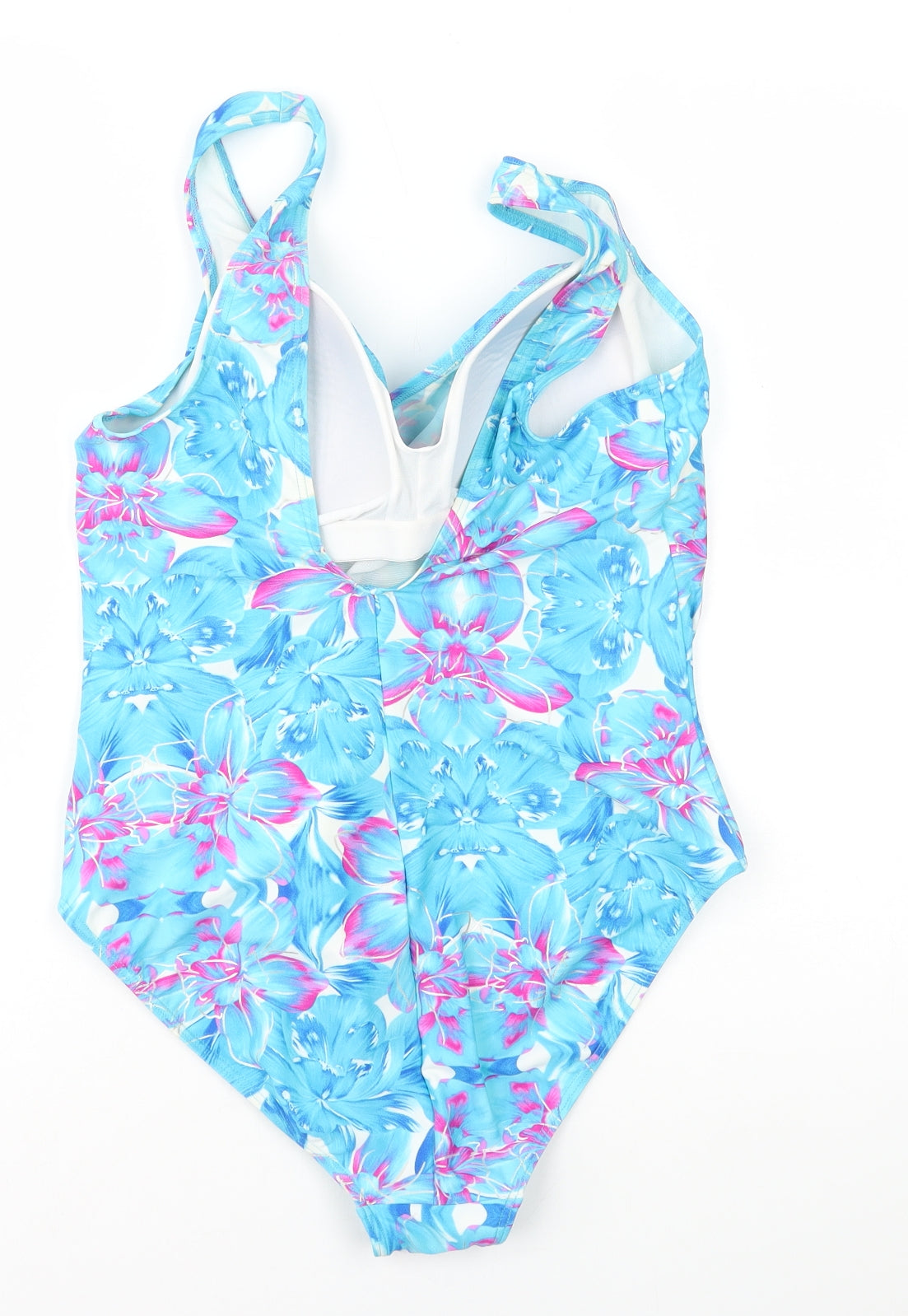 Preworn Womens Blue Geometric Polyamide One Piece Size 18