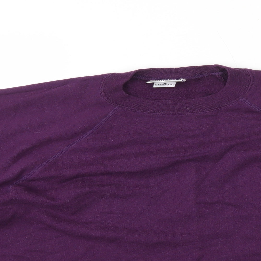 Mackays Mens Purple Cotton Pullover Sweatshirt Size M