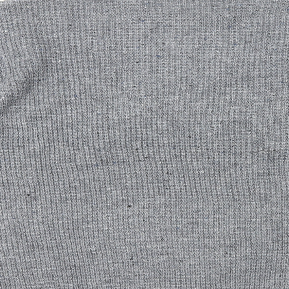 Primark Mens Grey Crew Neck Acrylic Pullover Jumper Size L