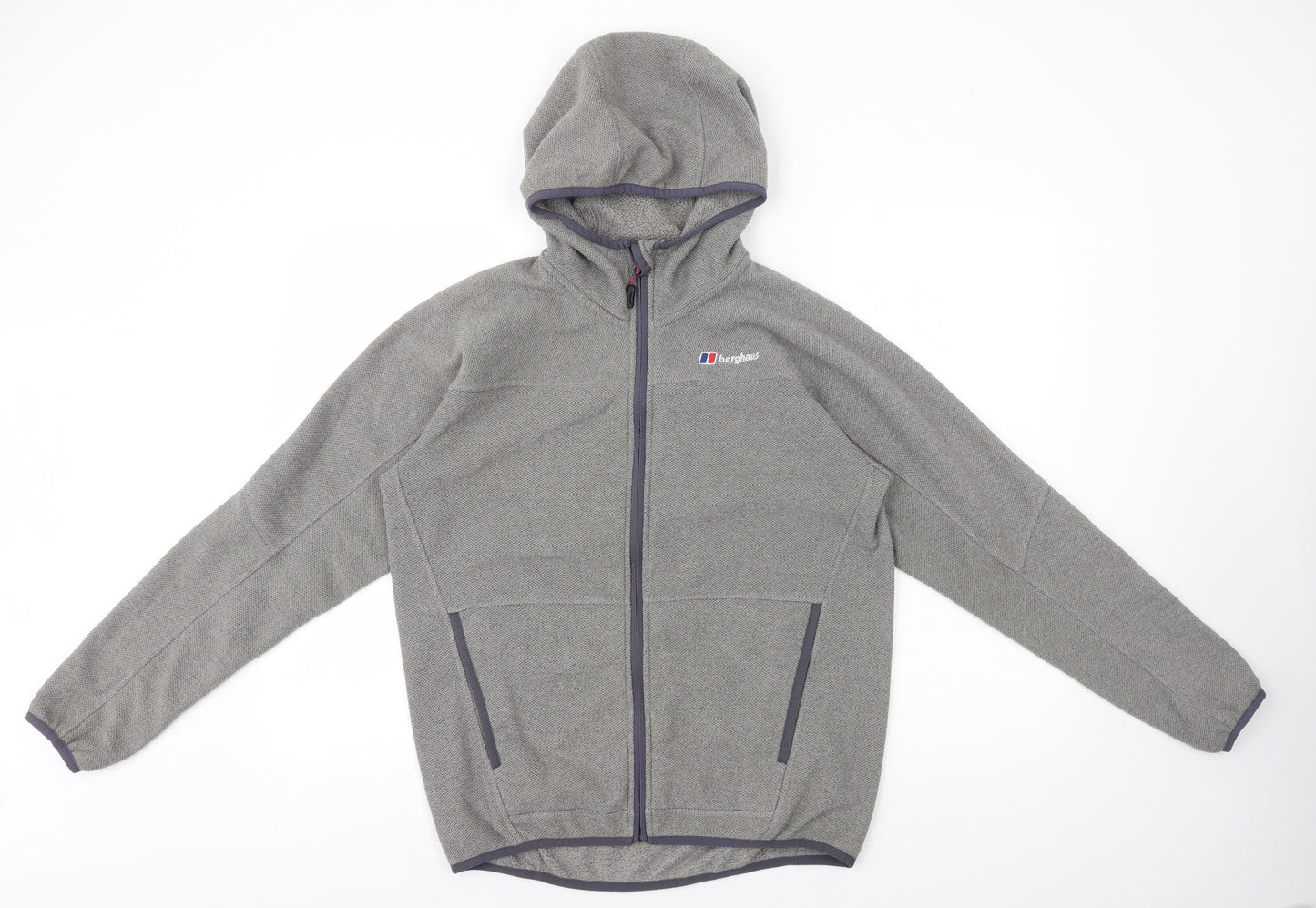 Berghaus Mens Grey Polyester Full Zip Hoodie Size S
