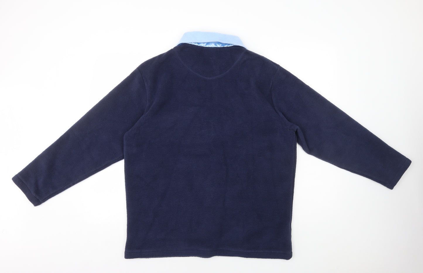 Mackays Mens Blue Collared Polyester Pullover Jumper Size S