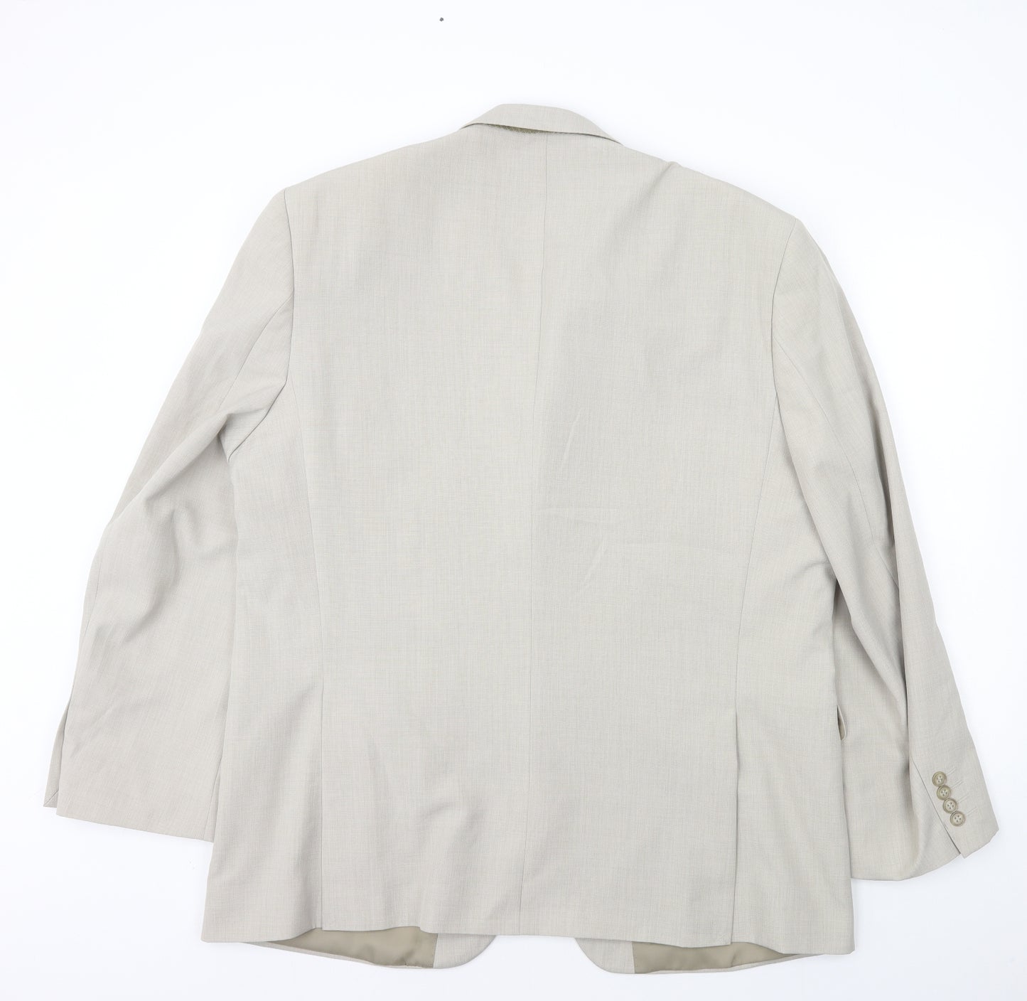 Mansize Mens Ivory Polyester Jacket Suit Jacket Size 2XL