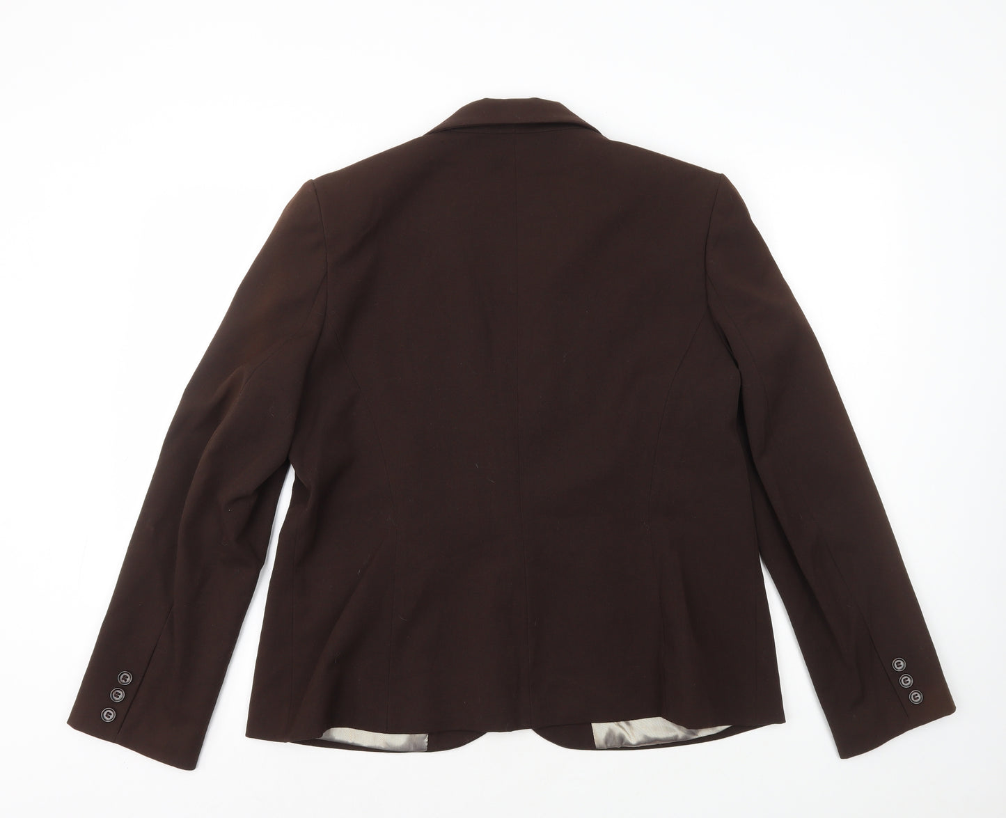 Etam Womens Brown Polyester Jacket Blazer Size 18