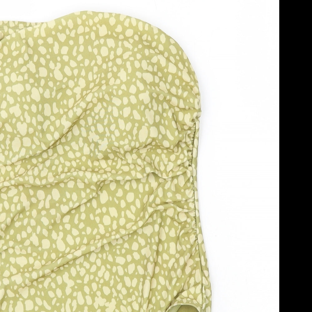 Primark Womens Green Animal Print Polyamide One Piece Size 16