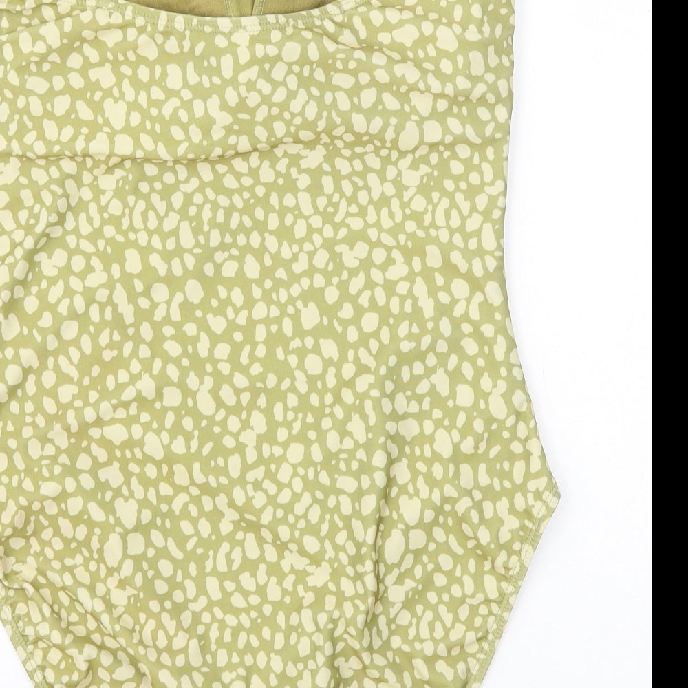 Primark Womens Green Animal Print Polyamide One Piece Size 16