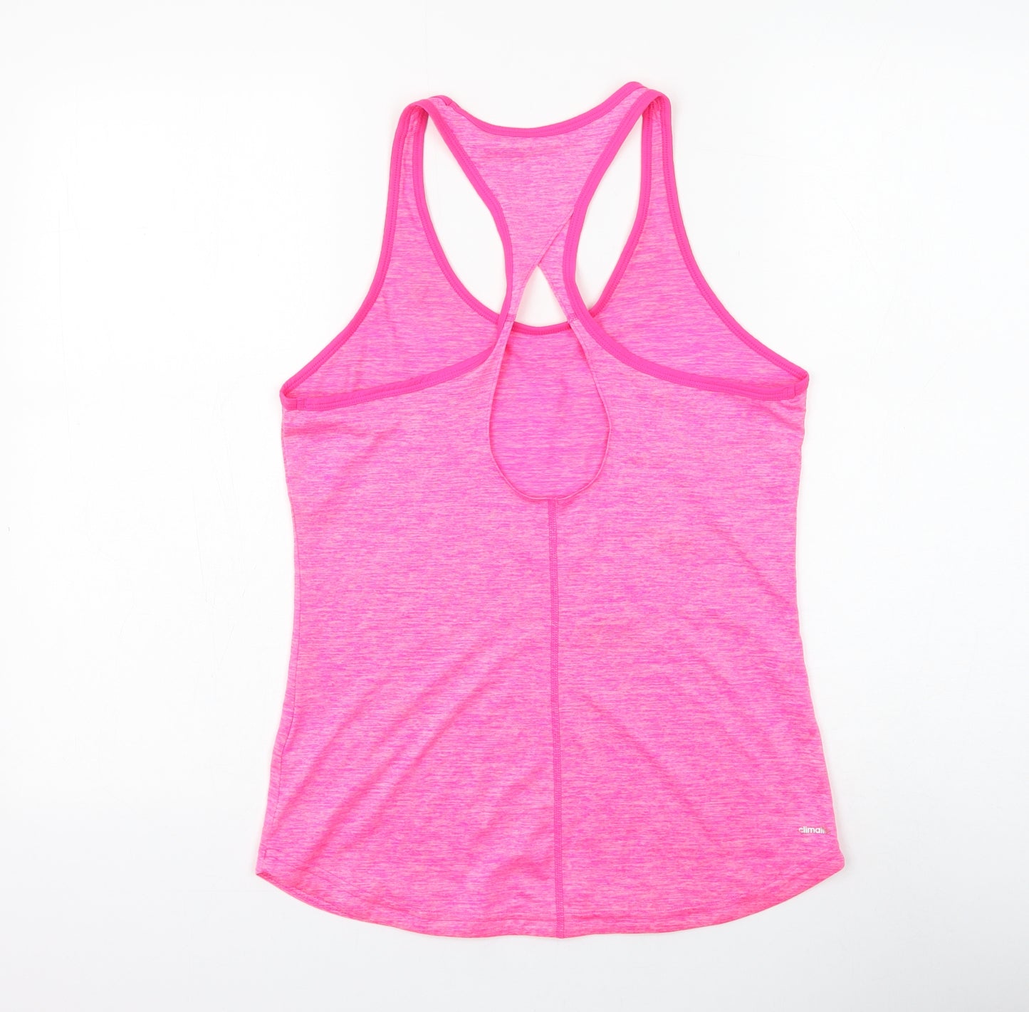 adidas Womens Pink Polyester Basic Tank Size 8 Round Neck Pullover