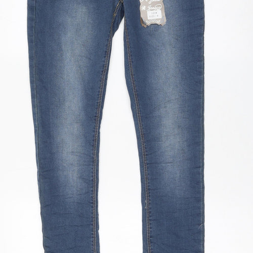 R Jonaco Jeans Womens Blue Polyester Skinny Jeans Size 10 L30 in Regular Zip
