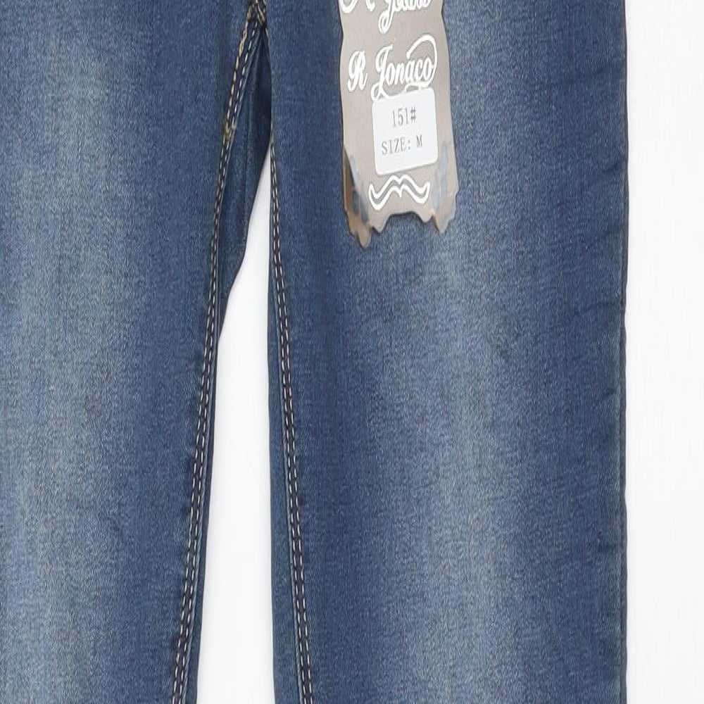 R Jonaco Jeans Womens Blue Polyester Skinny Jeans Size 10 L30 in Regular Zip