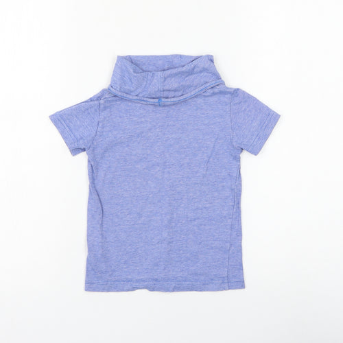 NEXT Boys Blue Cotton Basic T-Shirt Size 3 Years Roll Neck Pullover