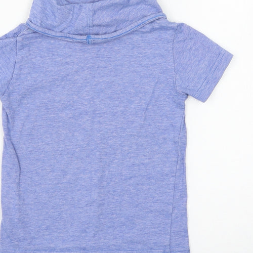 NEXT Boys Blue Cotton Basic T-Shirt Size 3 Years Roll Neck Pullover