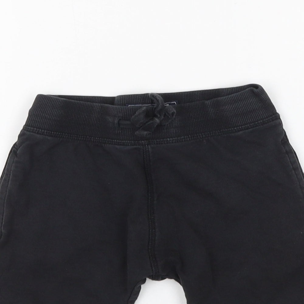 NEXT Boys Black Cotton Sweat Shorts Size 3-4 Years Regular Drawstring