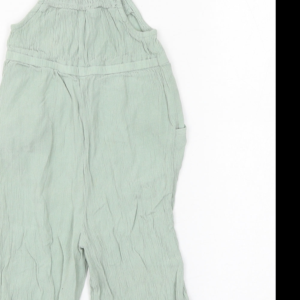 Nutmeg Girls Green Viscose Dungaree One-Piece Size 12-18 Months Pullover
