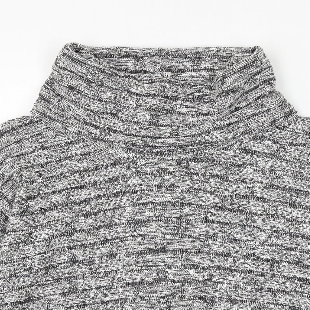 Principles Womens Grey Roll Neck Viscose Pullover Jumper Size 12