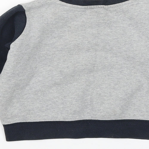 Nike Boys Grey Cotton Pullover Sweatshirt Size 2-3 Years Pullover