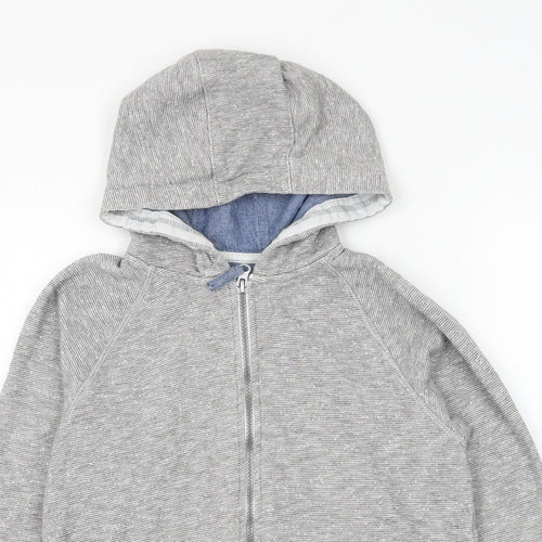 Matalan Boys Grey Cotton Full Zip Hoodie Size 10 Years Zip
