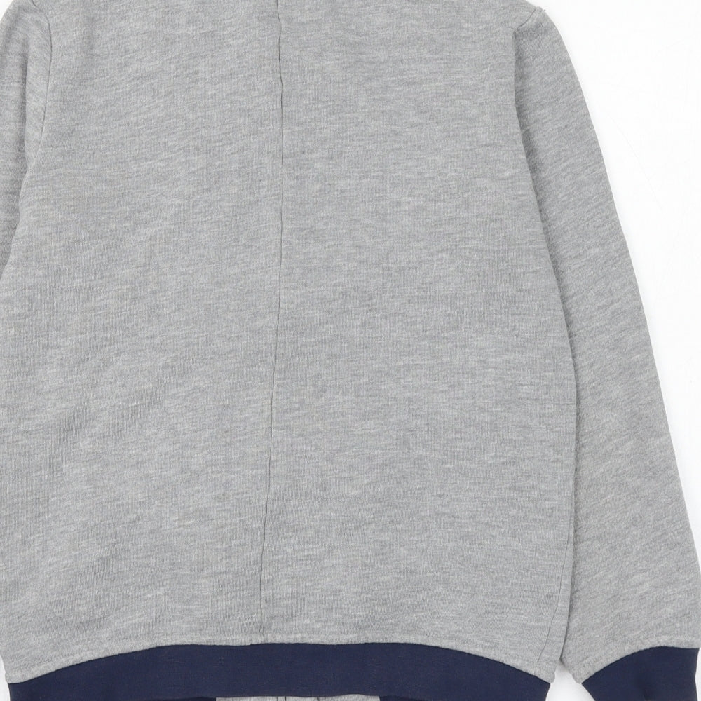 River Island Boys Grey Polyester Full Zip Sweatshirt Size 9-10 Years Zip