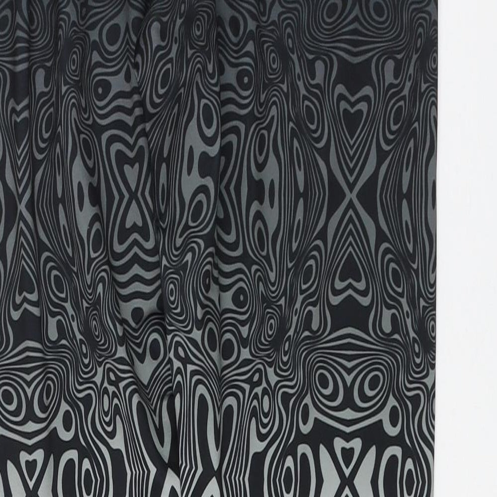 prew Womens Black Geometric Polyester Compression Leggings Size XL L27 in Regular Pullover