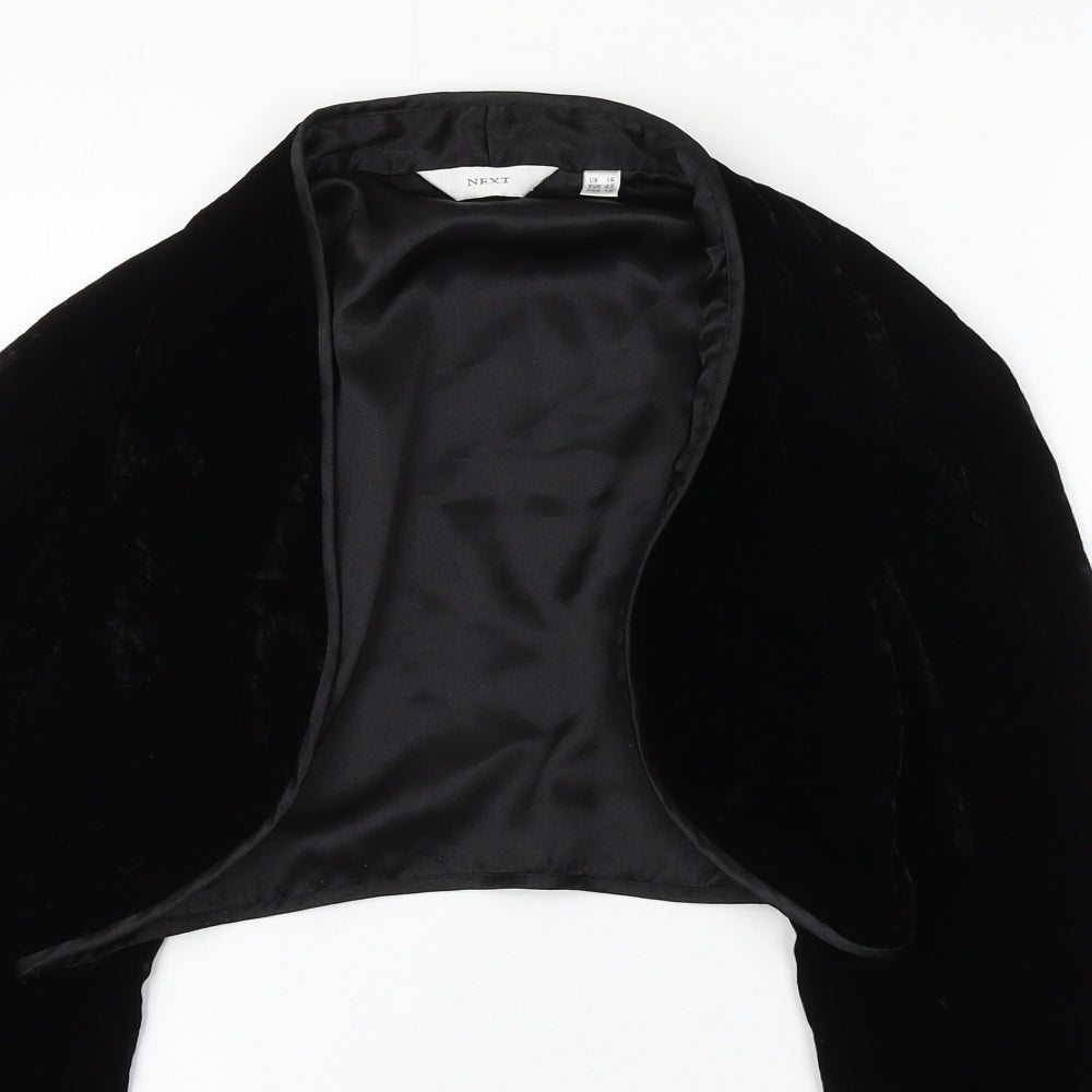 NEXT Womens Black V-Neck Viscose Cardigan Jumper Size 14