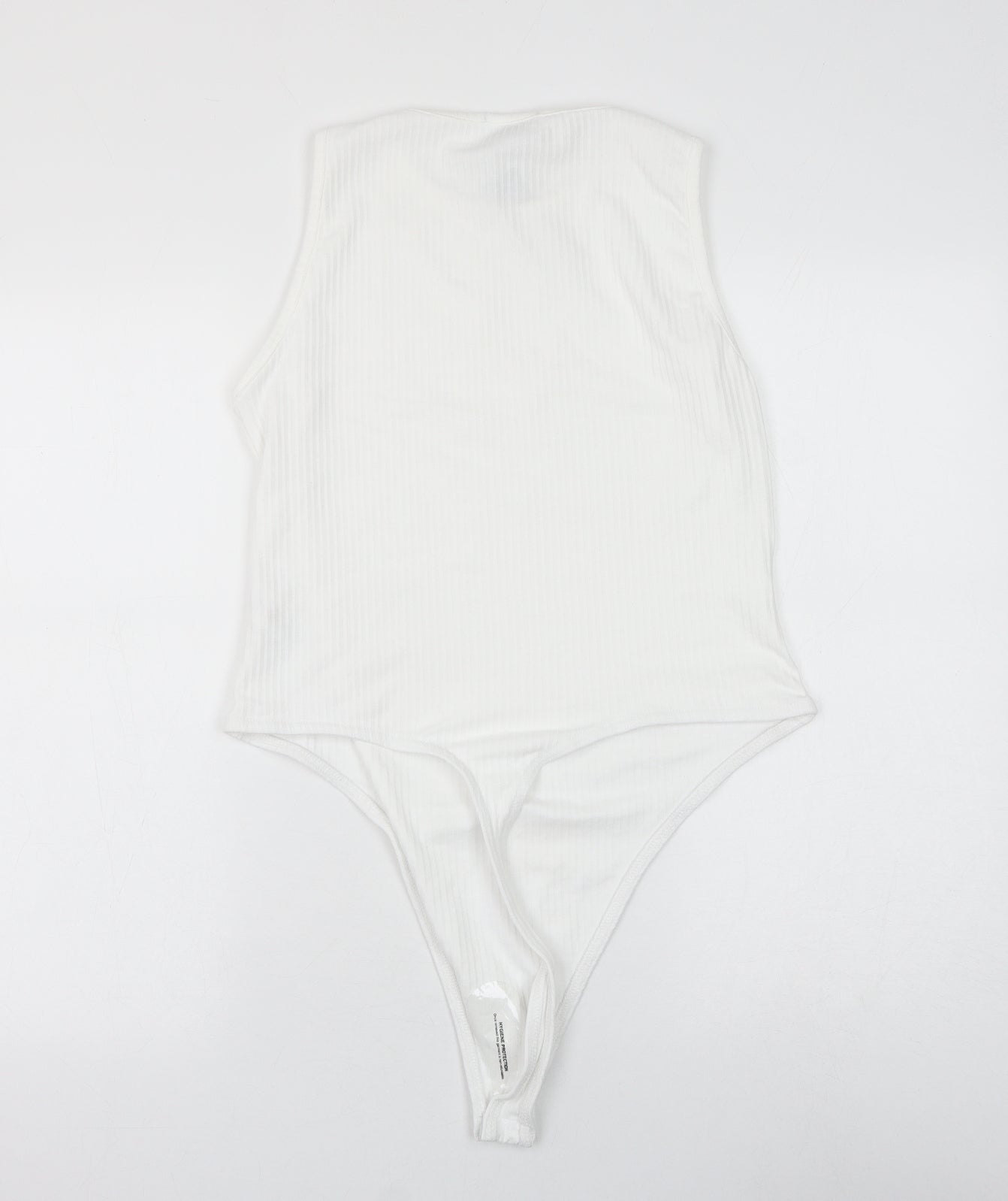 Boohoo Womens White Polyester Bodysuit One-Piece Size 18 Snap