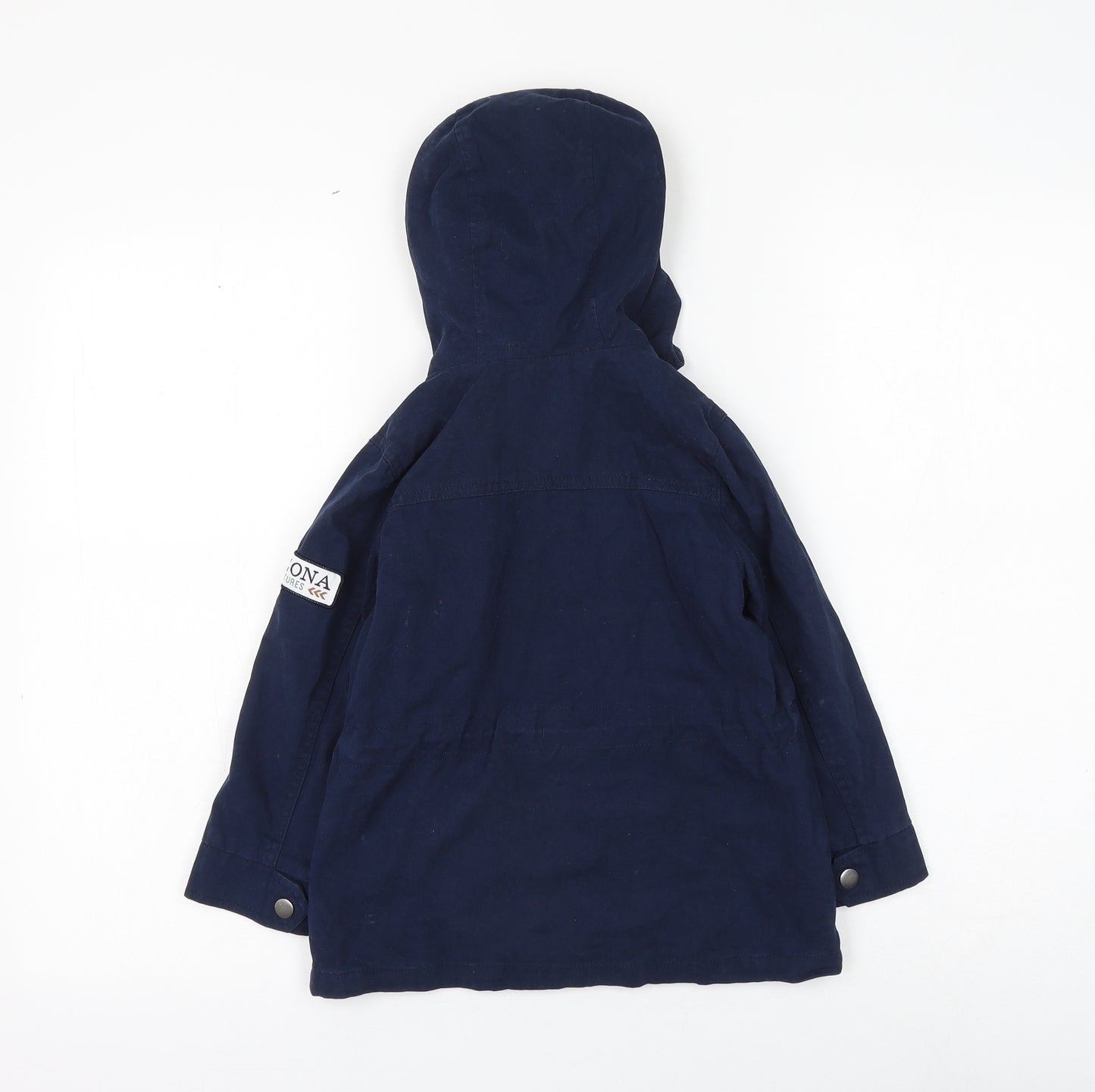 La Redoute Boys Blue Overcoat Coat Size 5 Years Zip