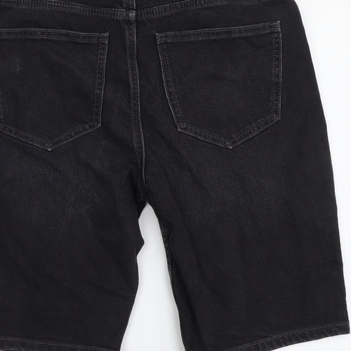 NEXT Mens Grey Cotton Bermuda Shorts Size 30 in L10 in Regular Button