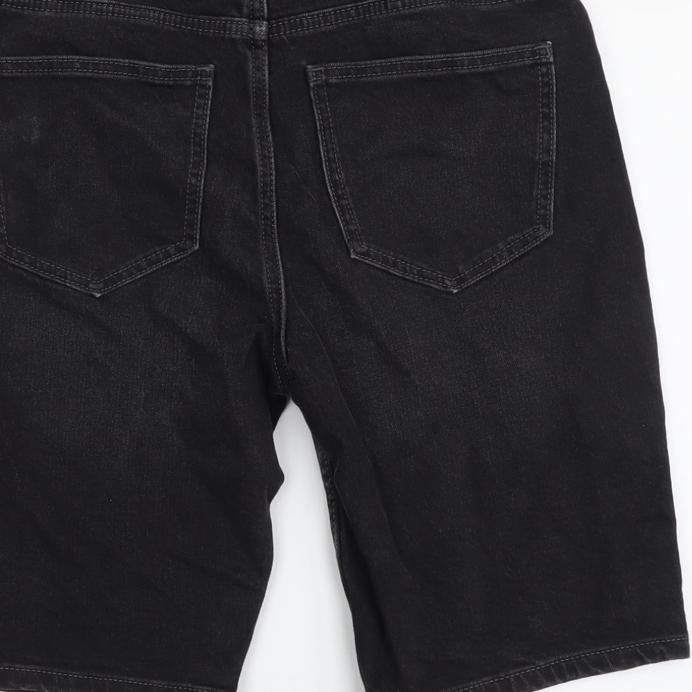 NEXT Mens Grey Cotton Bermuda Shorts Size 30 in L10 in Regular Button