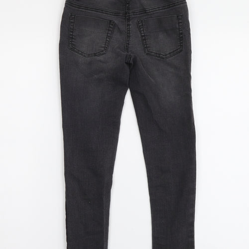 Candy Couture Girls Grey Cotton Skinny Jeans Size 9 Months Regular Button