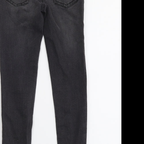 Candy Couture Girls Grey Cotton Skinny Jeans Size 9 Months Regular Button