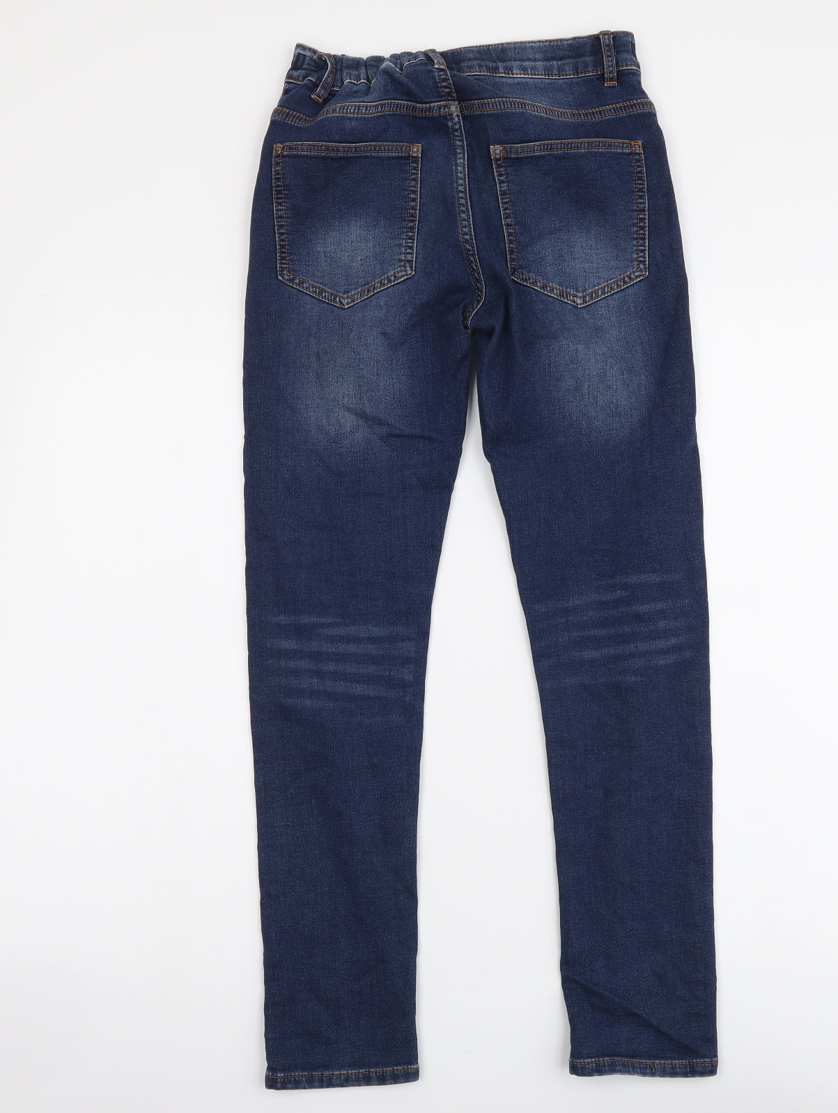 NEXT Boys Blue Cotton Skinny Jeans Size 12 Years Regular Button