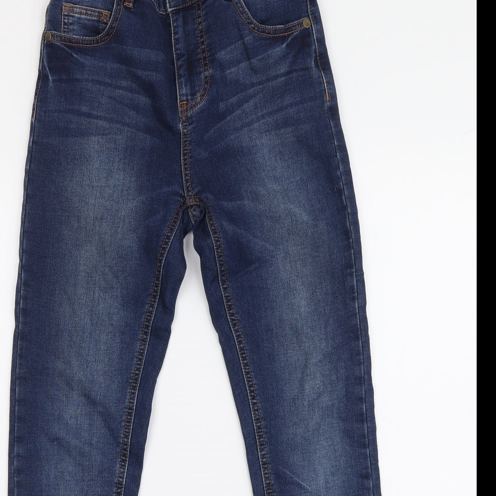 NEXT Boys Blue Cotton Skinny Jeans Size 12 Years Regular Button