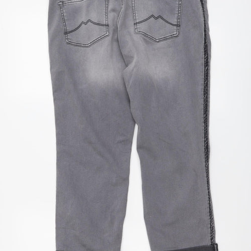 Rebecca Womens Grey Cotton Cropped Jeans Size 30 in L23 in Regular Button