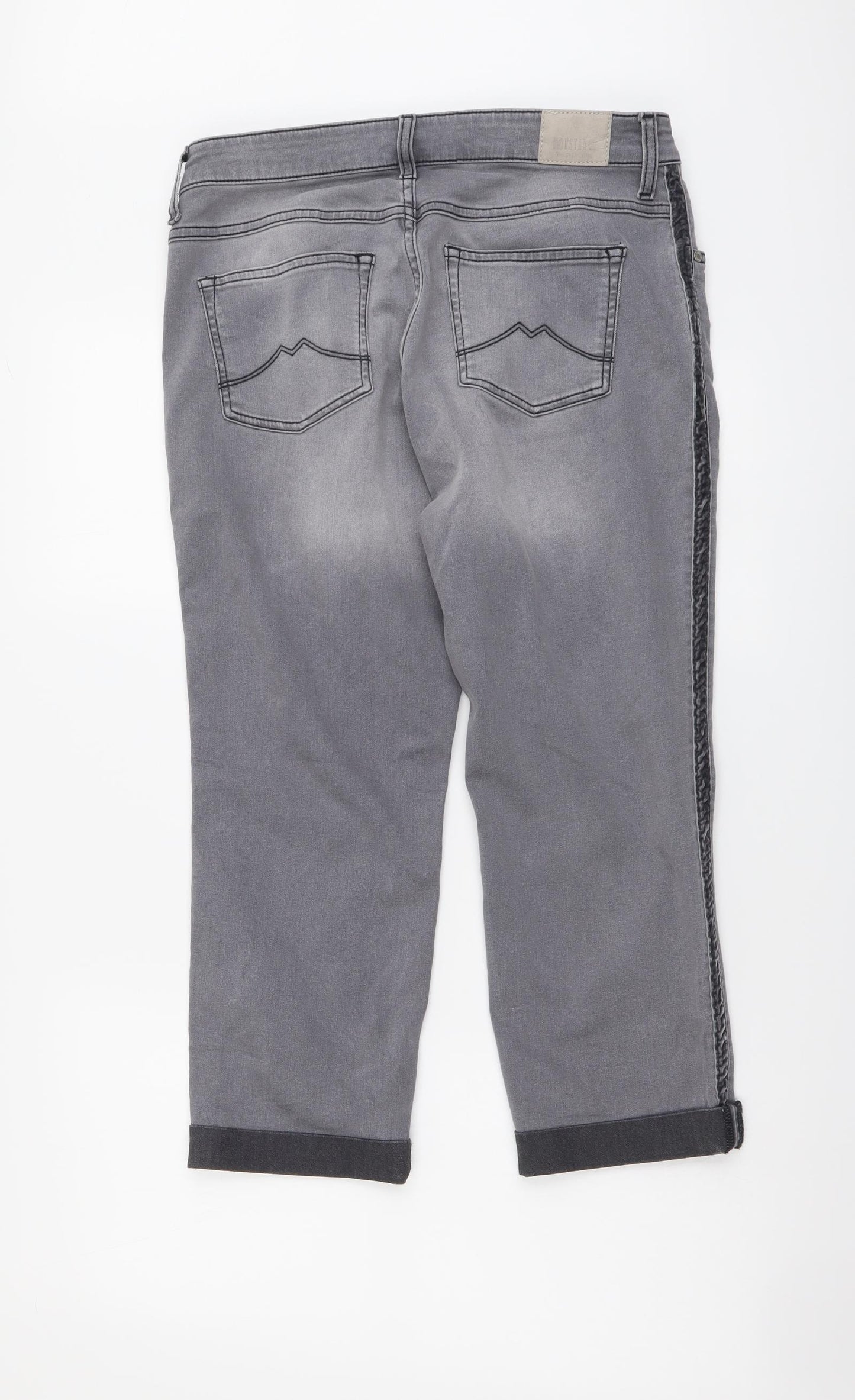 Rebecca Womens Grey Cotton Cropped Jeans Size 30 in L23 in Regular Button