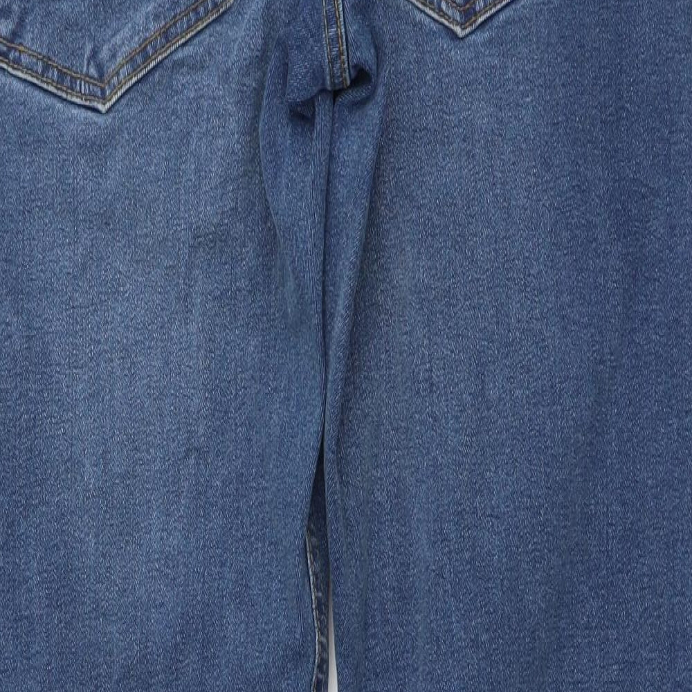 Firetrap Mens Blue Cotton Straight Jeans Size 32 in L32 in Regular Button
