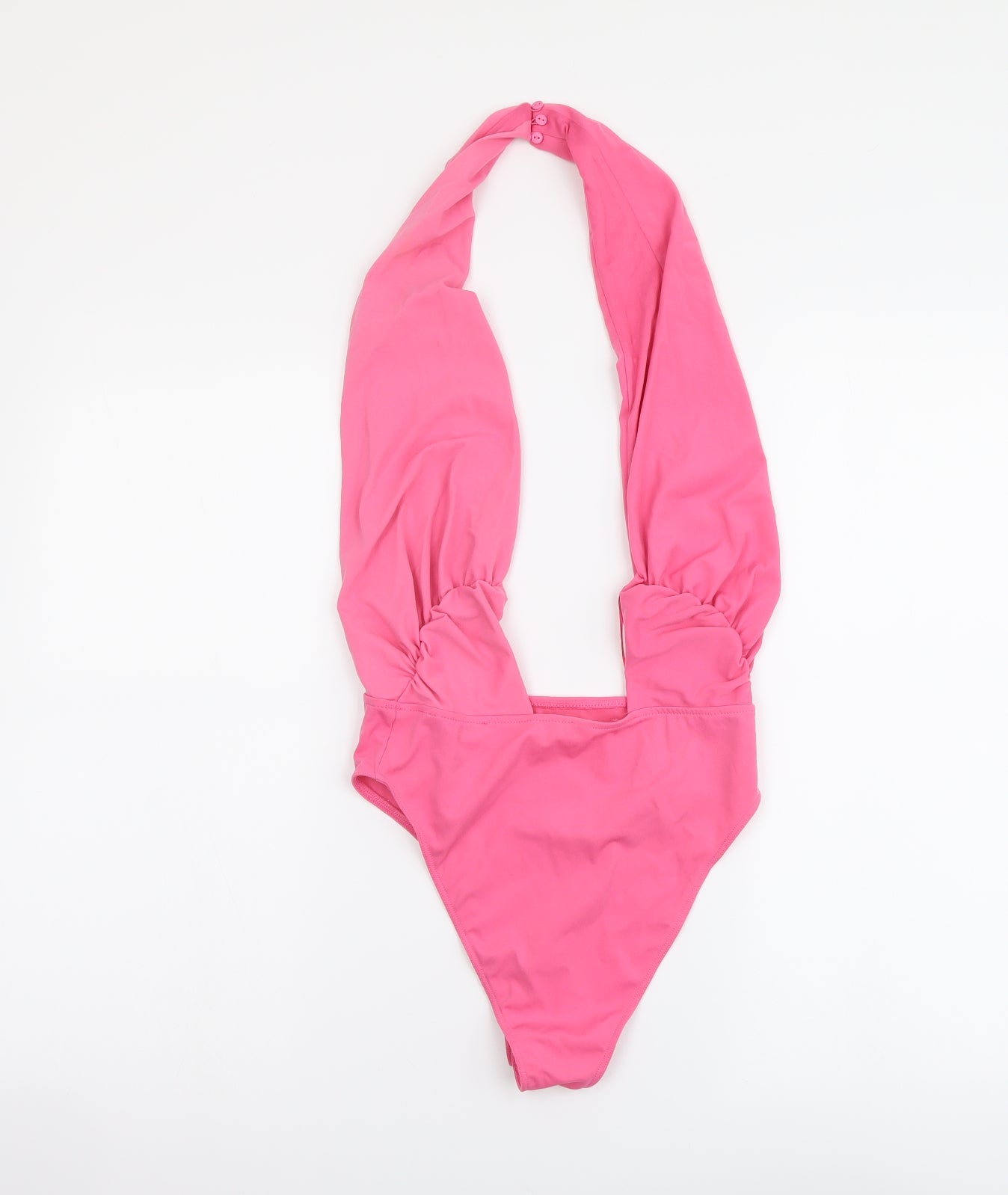 Zara Womens Pink Polyester Bodysuit One-Piece Size M Snap