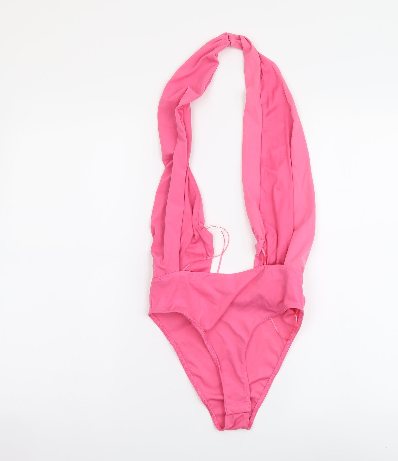 Zara Womens Pink Polyester Bodysuit One-Piece Size M Snap