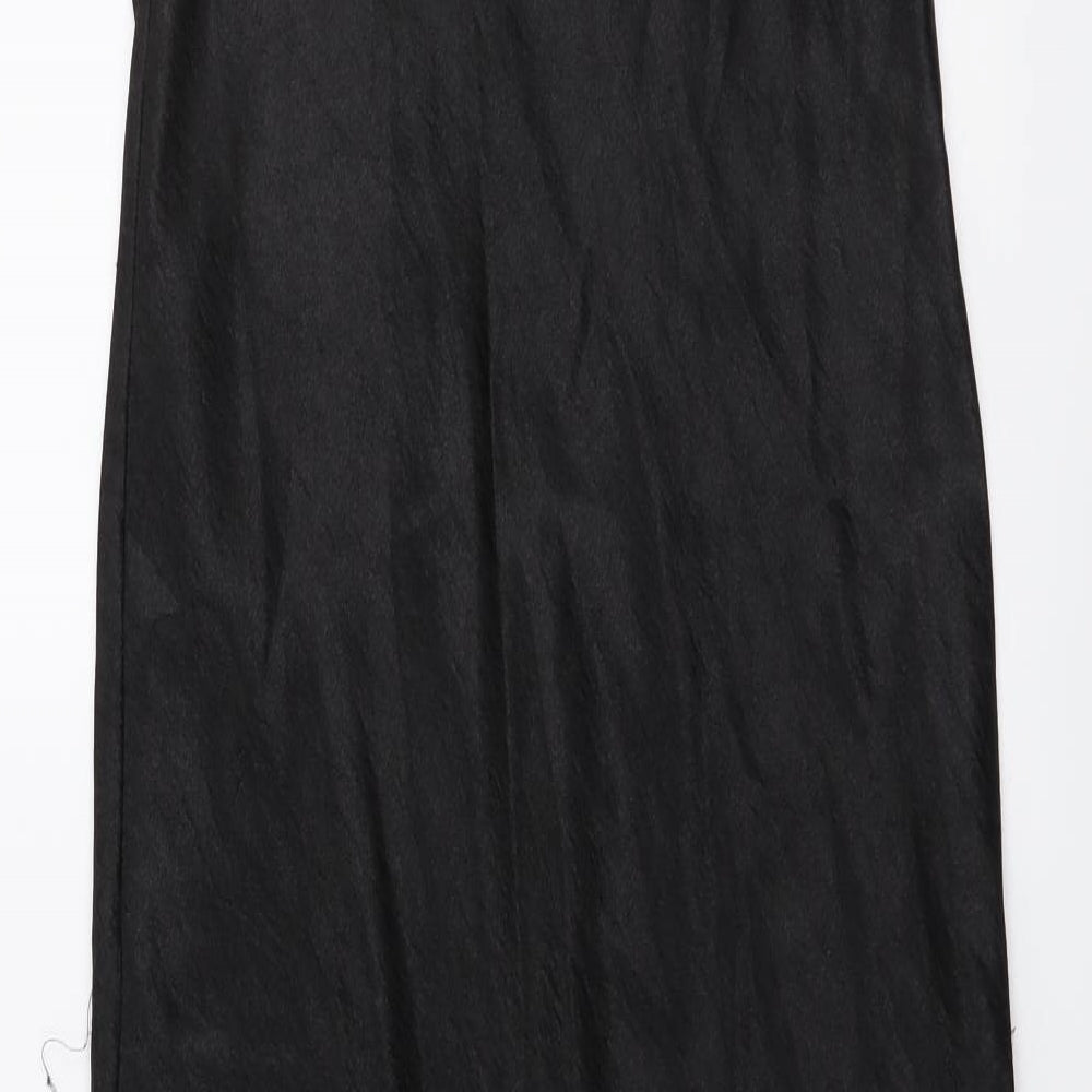 Primark Womens Black Polyester Maxi Size 10 V-Neck Pullover
