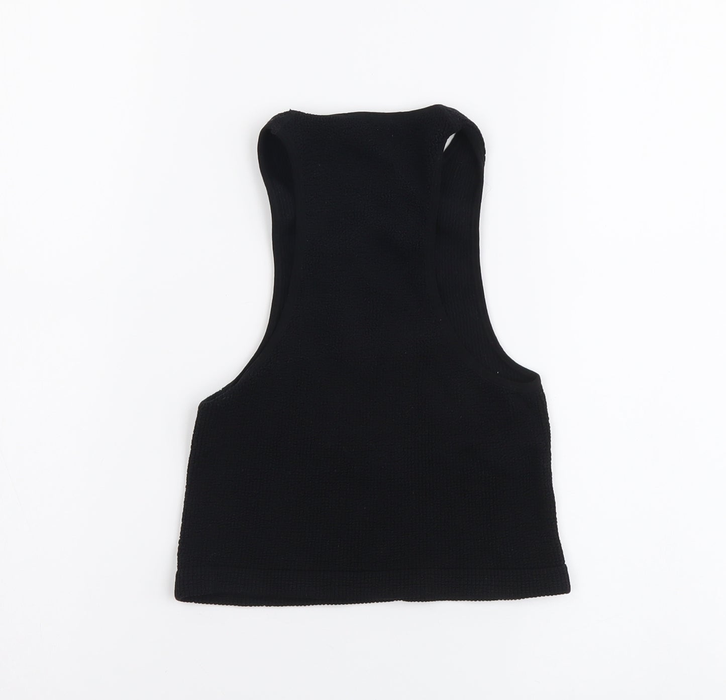 Zara Womens Black Polyamide Cropped Tank Size M Halter