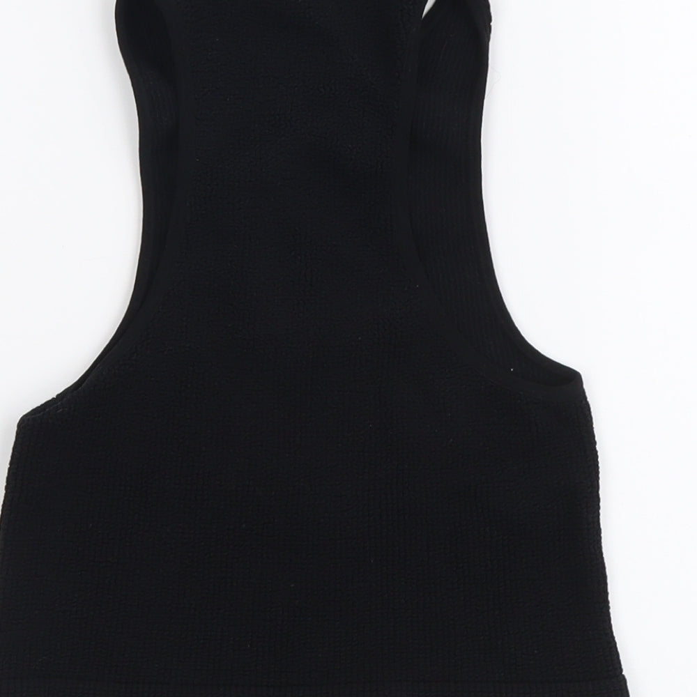 Zara Womens Black Polyamide Cropped Tank Size M Halter