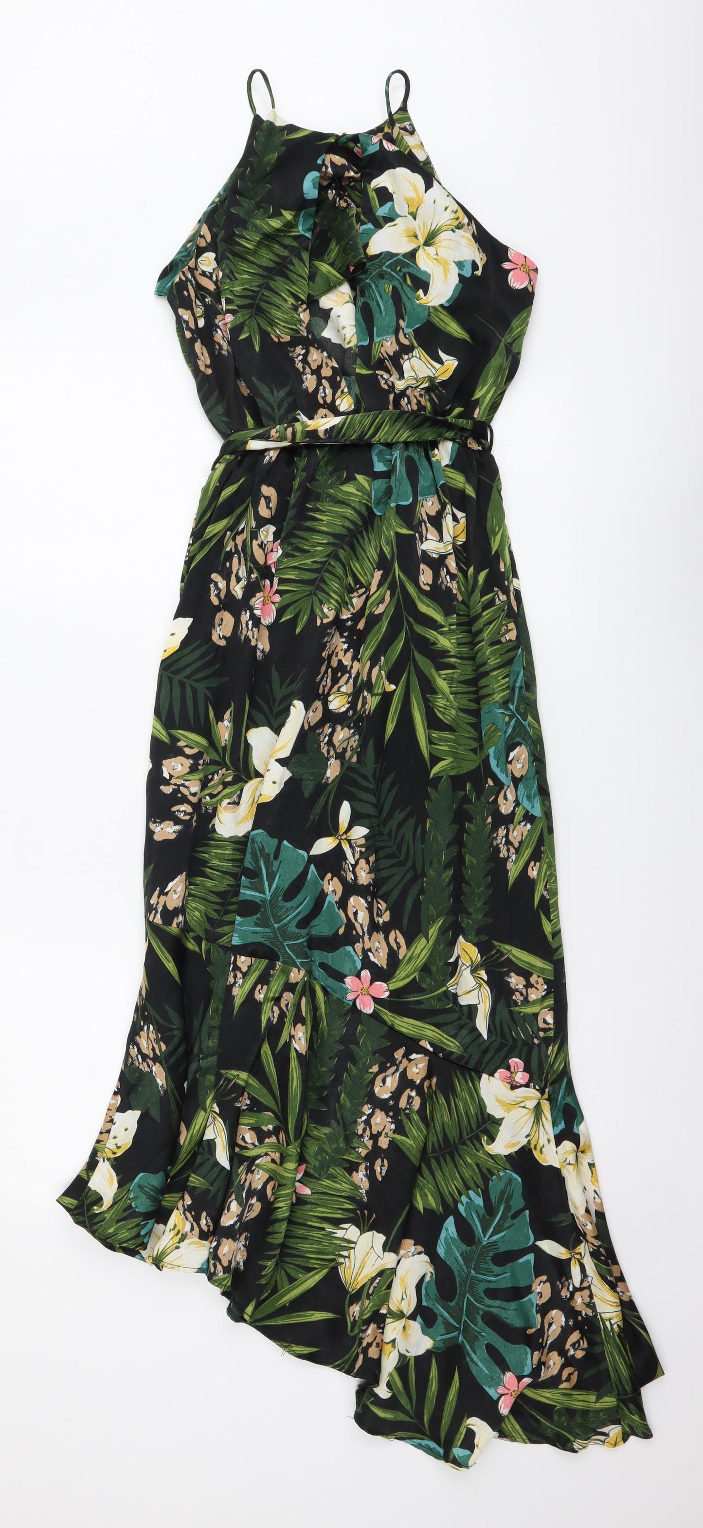 F&F Womens Multicoloured Floral Polyester Maxi Size 6 Crew Neck Pullover