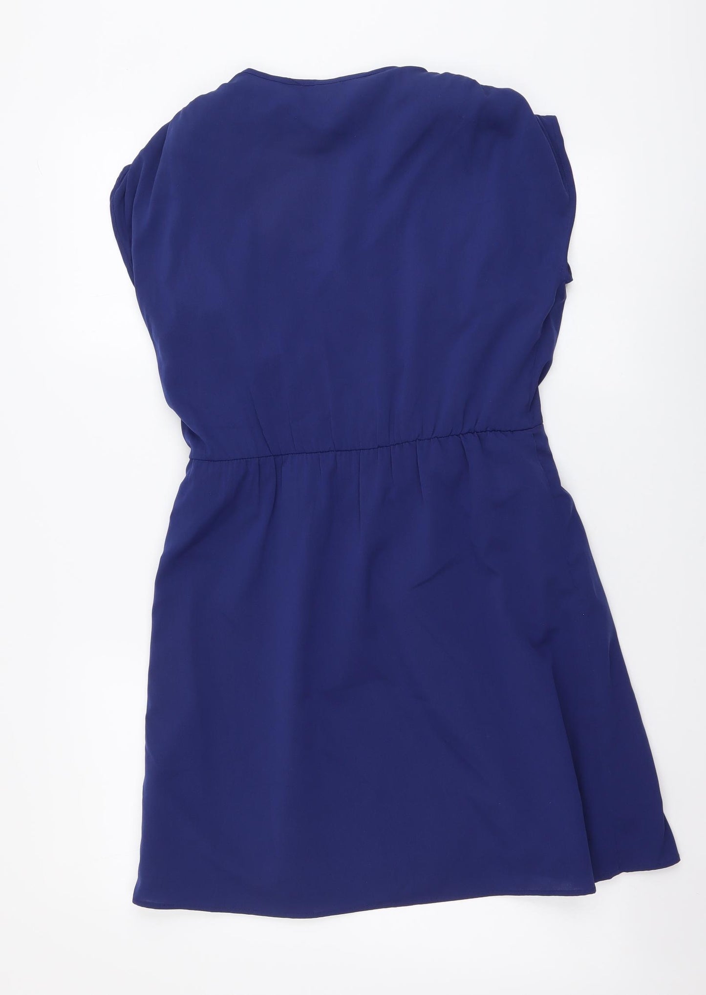 VILA Womens Blue Polyester Mini Size S V-Neck Pullover