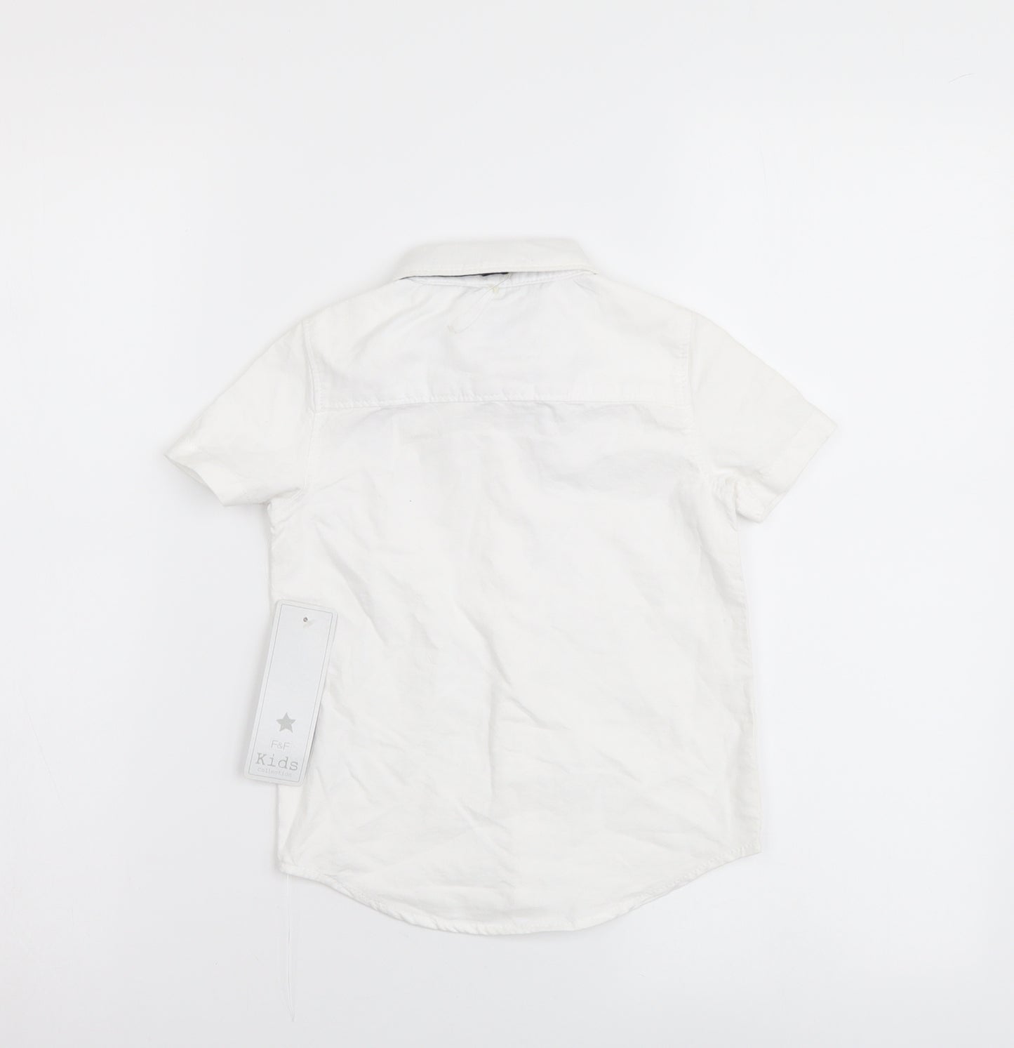 F&F Boys White Cotton Basic Button-Up Size 18-24 Months Collared Button