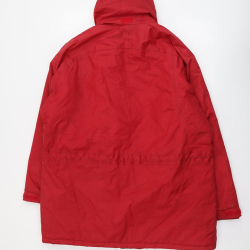 Regatta Womens Red Rain Coat Coat Size 16 Zip