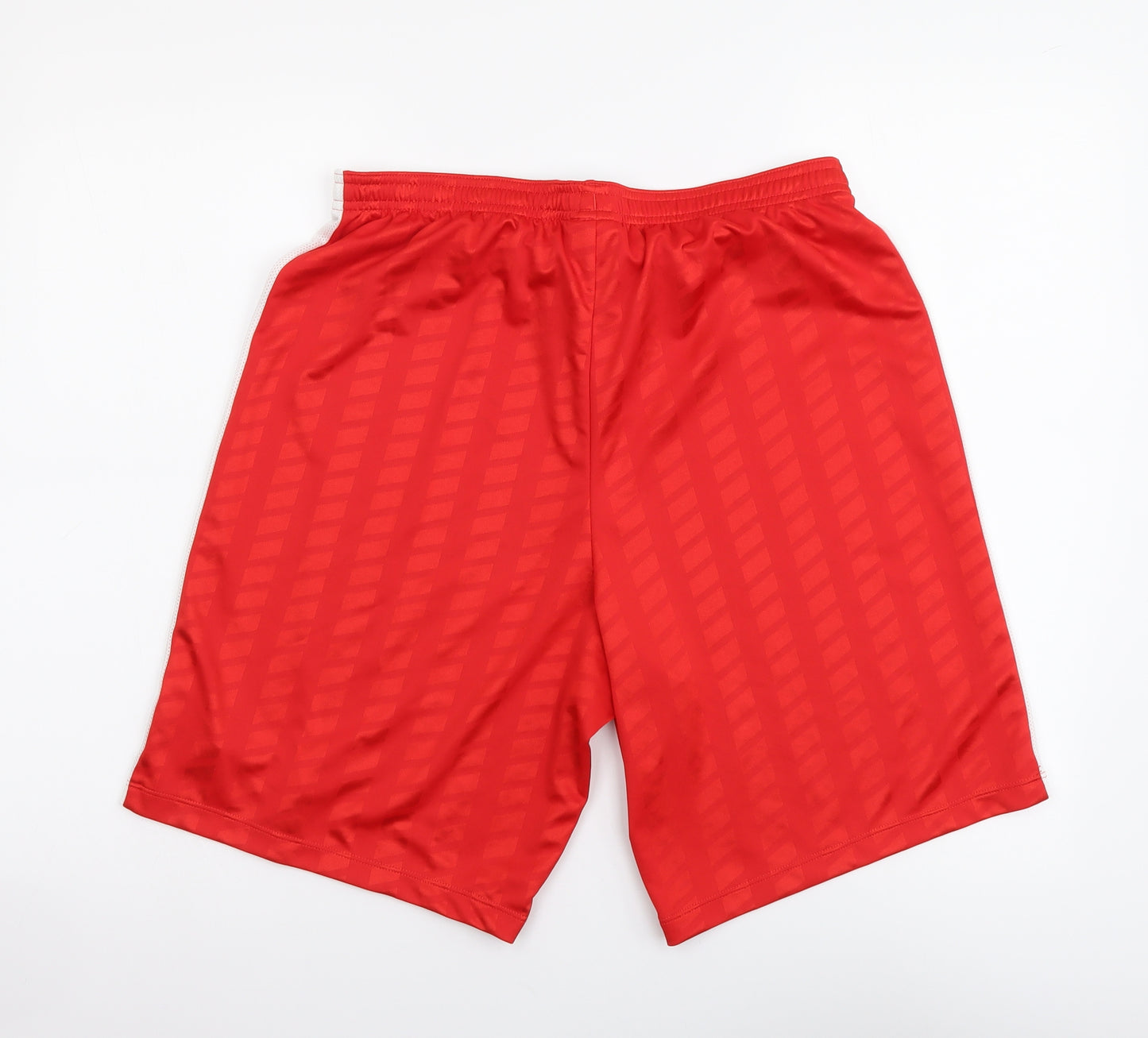 Nike Mens Red Polyester Sweat Shorts Size L L9 in Regular Drawstring