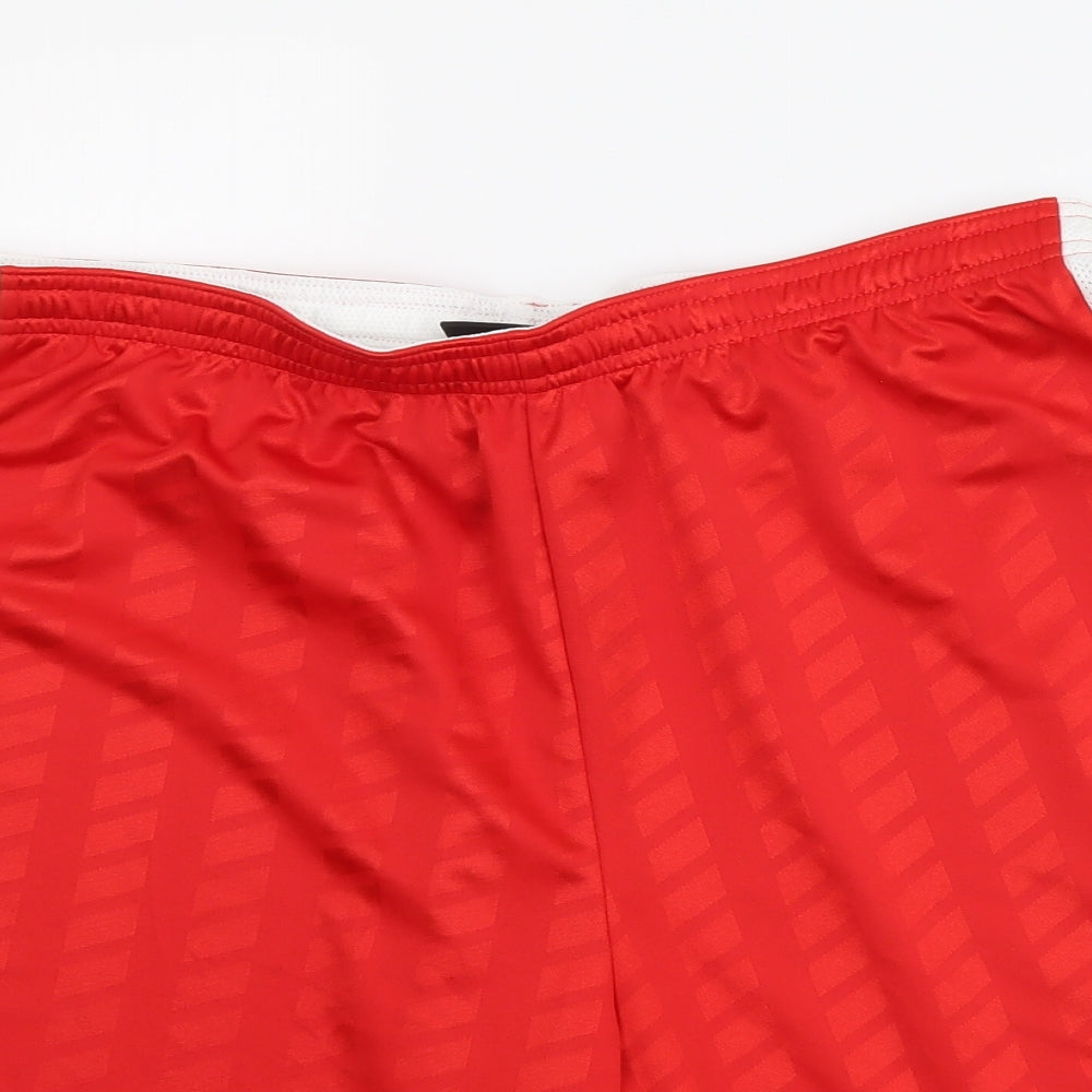 Nike Mens Red Polyester Sweat Shorts Size L L9 in Regular Drawstring