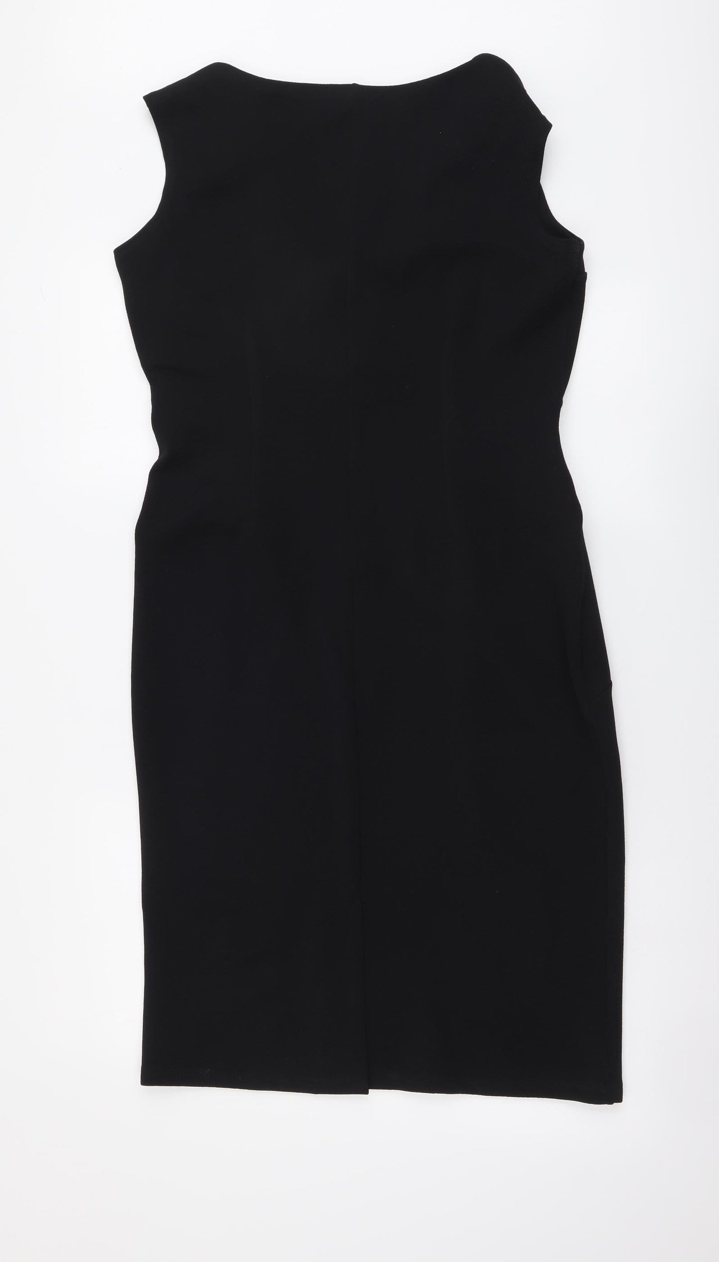 Fever Fish Womens Black Polyester Tank Dress Size 12 Round Neck Pullover