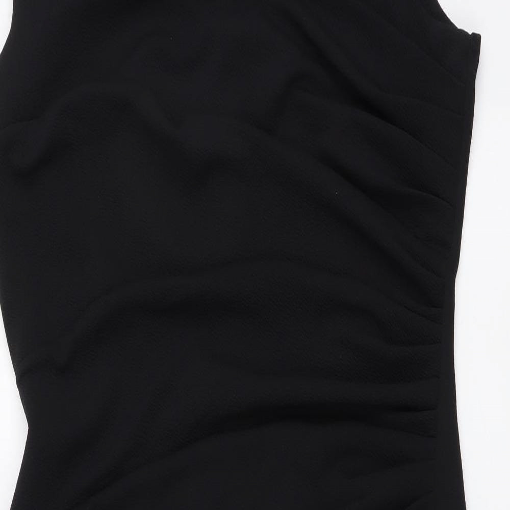 Fever Fish Womens Black Polyester Tank Dress Size 12 Round Neck Pullover